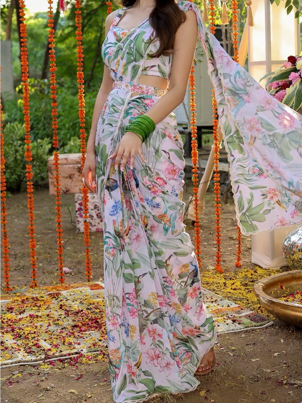 Predrapped saree - Picture 3 of 3